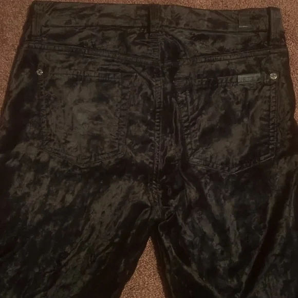 7 for all mankind black velvet skinny jeans - Picture 4 of 5